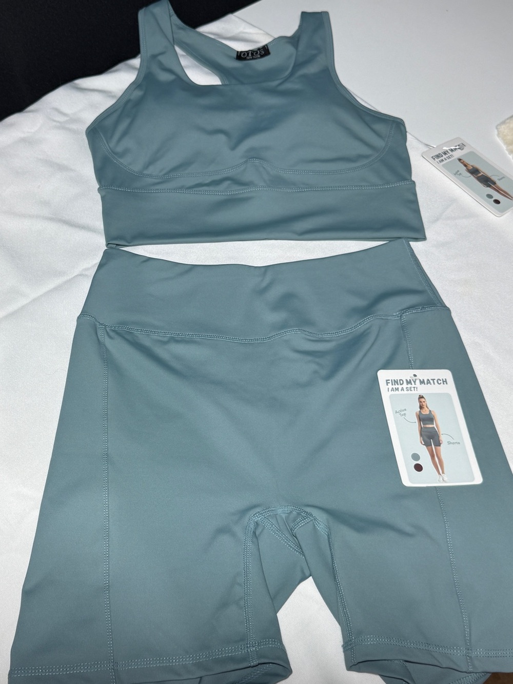 OTOS Women’s Activewear Matching Set Size L Dusty Blue NWT